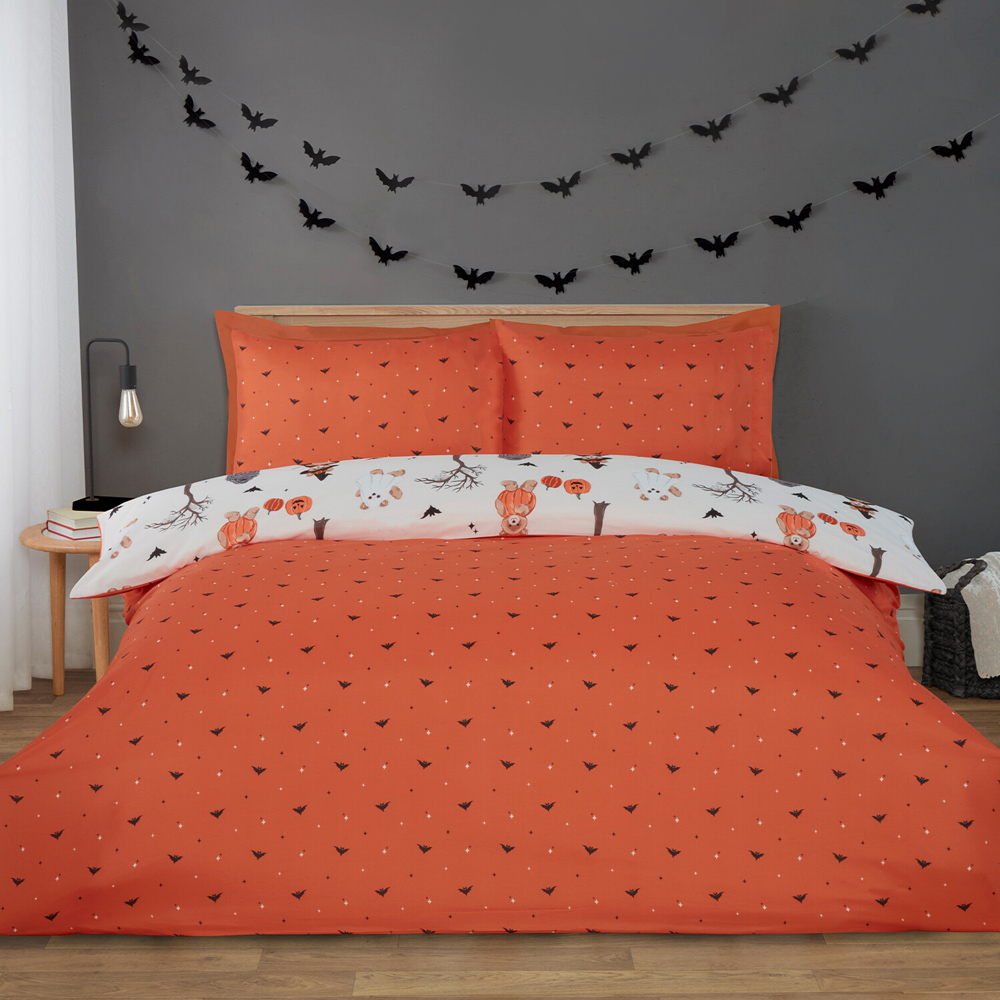 Buddy Bear Halloween Duvet Set Natural King Image 2