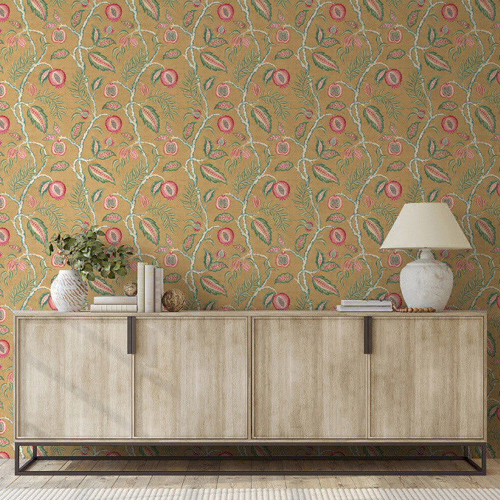 Esselle Home Fruits of Paradise Ochre Wallpaper Image 4