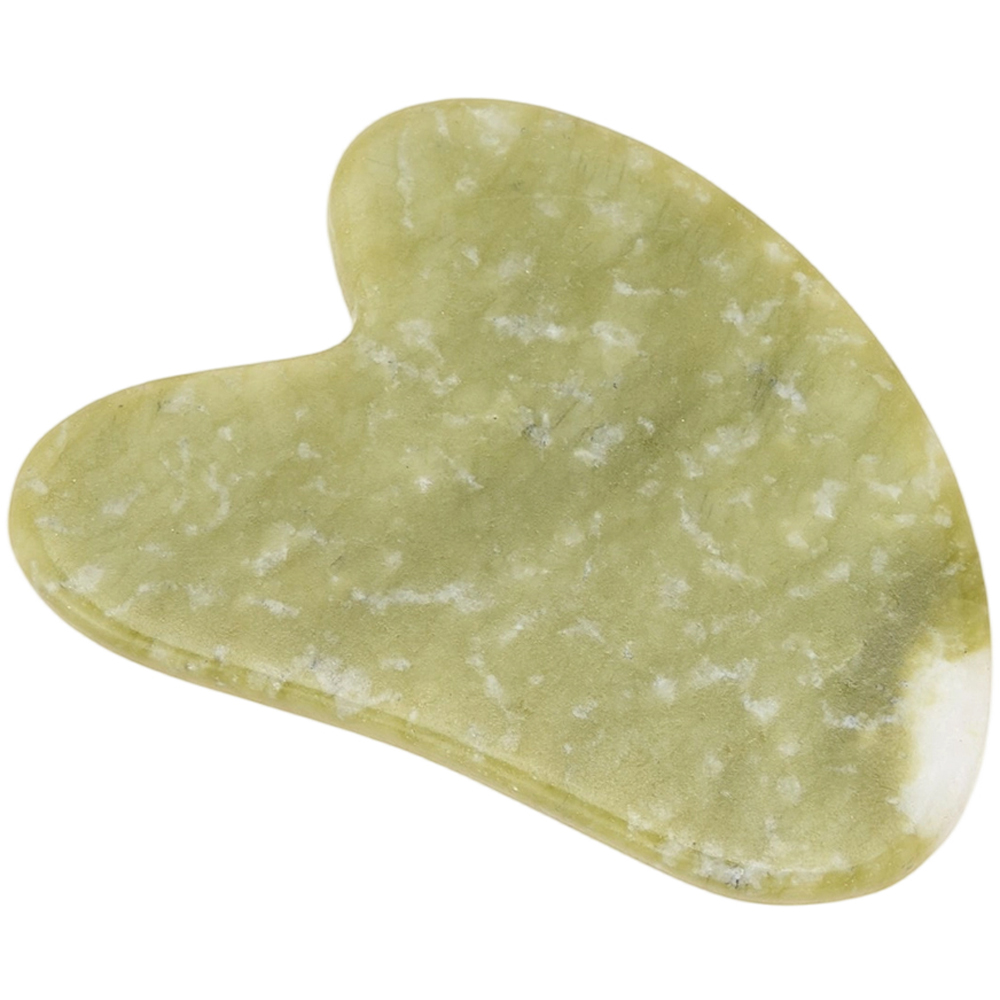 Living and Home Light Green Facial Massage Gua Sha and Jade Roller Set Image 3