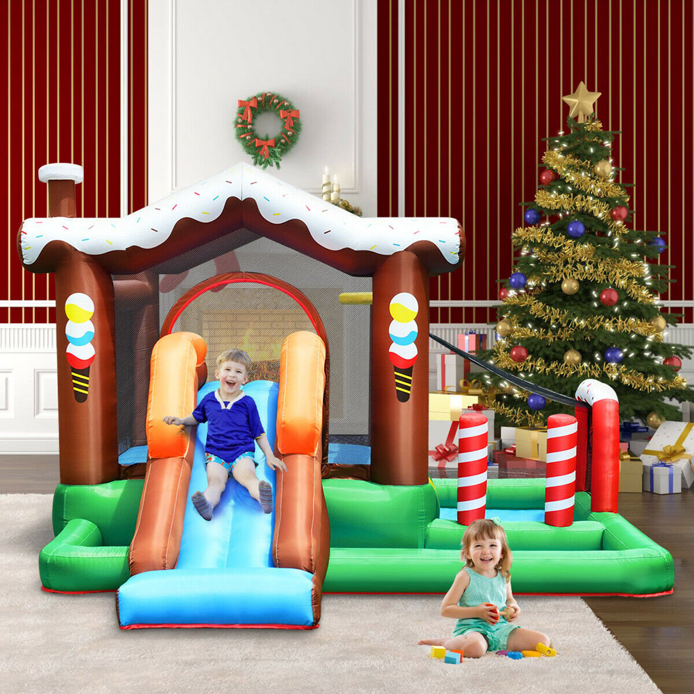 Costway Inflatable Bouncy Castle with Slide Image 3