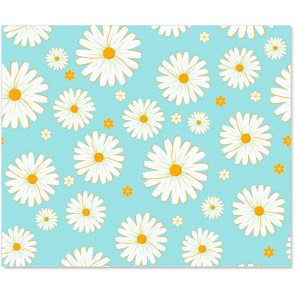 Warren Reed Designer Summer Daisy Pattern Glass Kitchen Splashback 75 x 90cm Image 2
