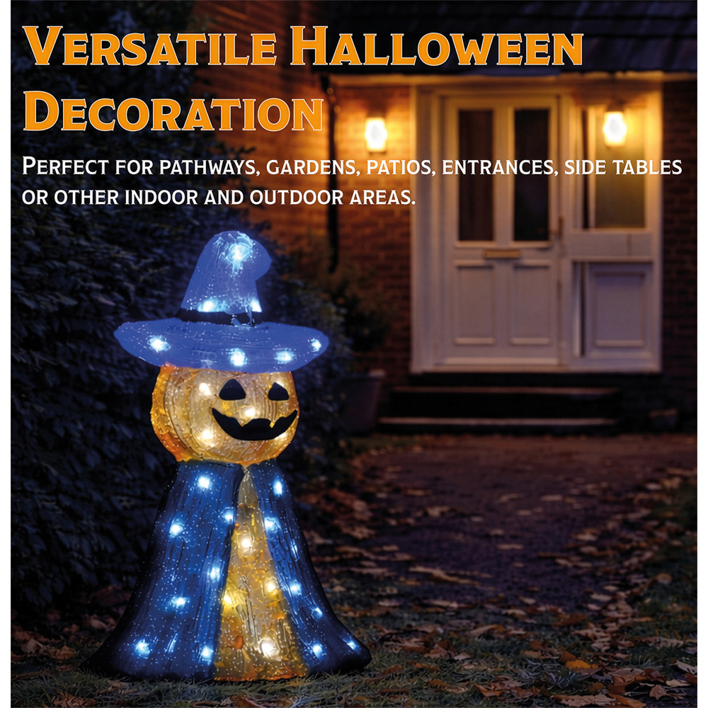 FXLab 50 White LED Pumpkin and Ghost Halloween Decoration 24 x 12 x 36cm Image 6