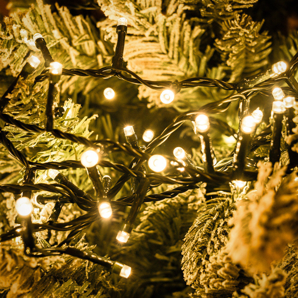 The Christmas Centre 1500 Warm White LED Multifunction Green Cable Compact String Light 37.5m Image 4