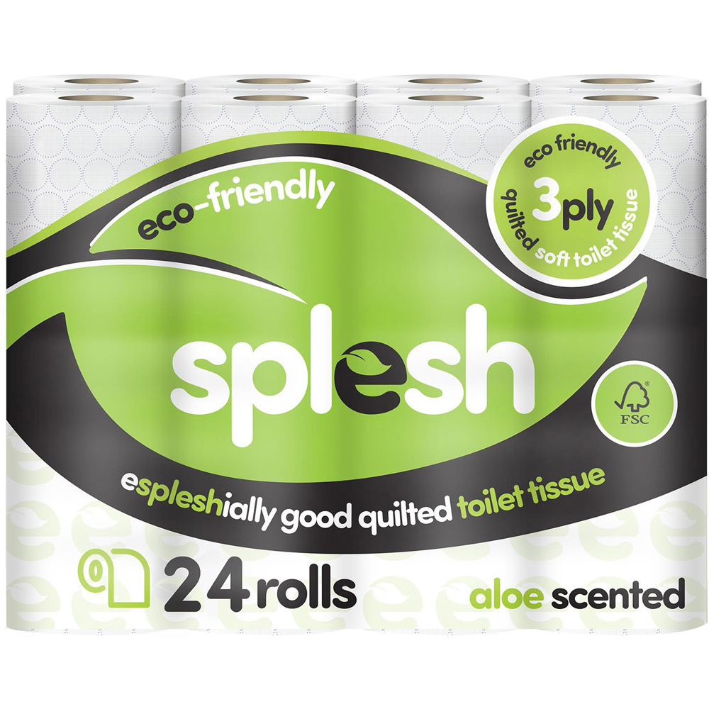 Splesh Quilted Aloe Vera Toilet Tissue 24 Rolls 3 Ply Image 1