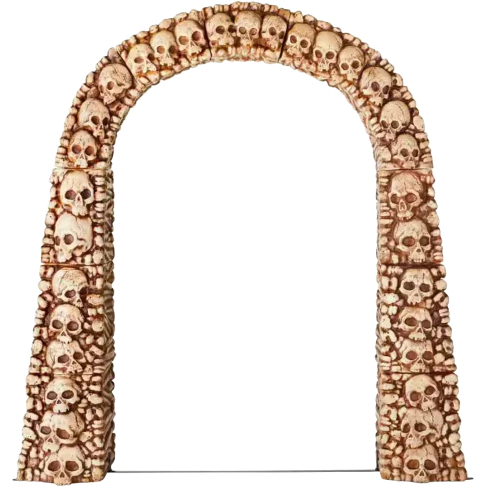 Home Accents Skull and Bones Archway Halloween Entrance Decoration 7.5ft Image 1