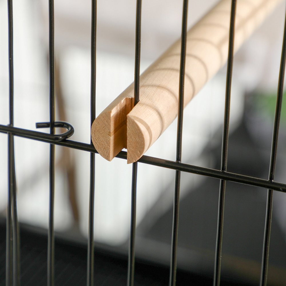 PawHut 2-in-1 Large Bird Cage Aviary with Wheels Image 4