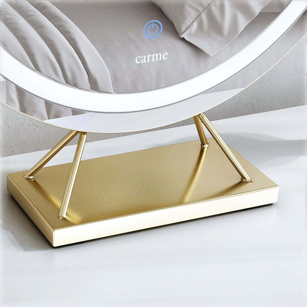 CARME Home Lillia Gold Frameless Touch Sensor LED Light Mirror 50cm Image 4