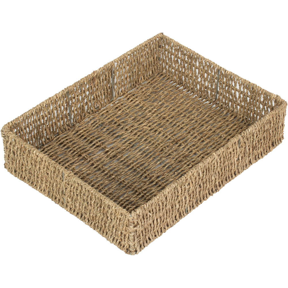 Red Hamper Extra Large Rectangular Seagrass Tray Image 2