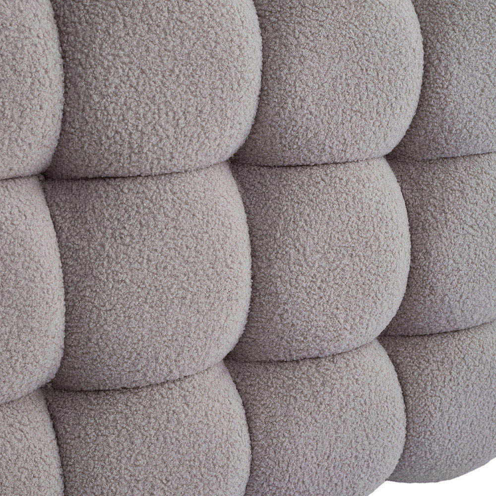 Living and Home Light Grey Sherpa Snowball Upholstered Soft Headboard Pillow 60 x 180cm Image 6