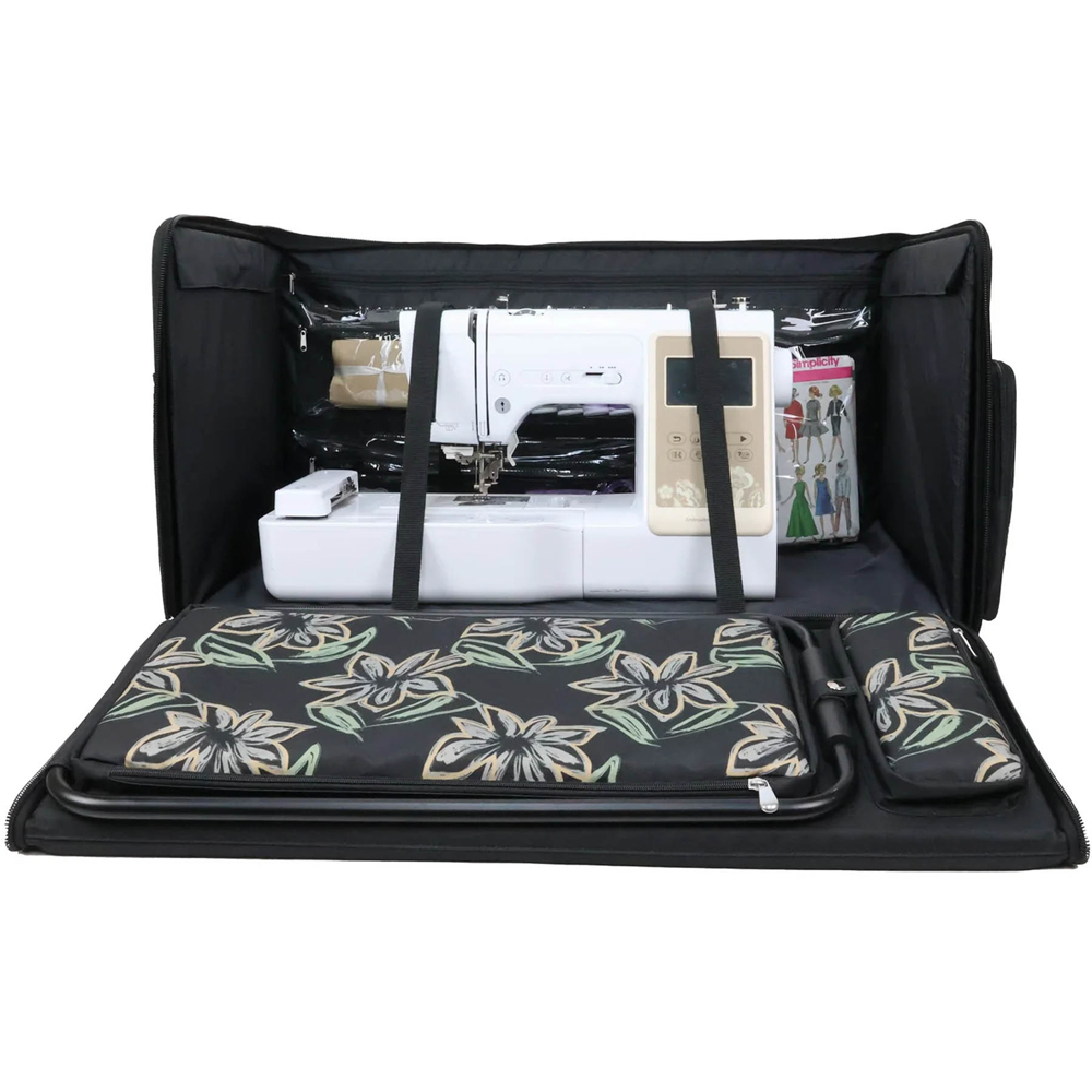 Everything Mary EVM14451-1 Jumbo Floral Collapsible Rolling Sewing Machine Case 71 x 35 x 36cm Image 6