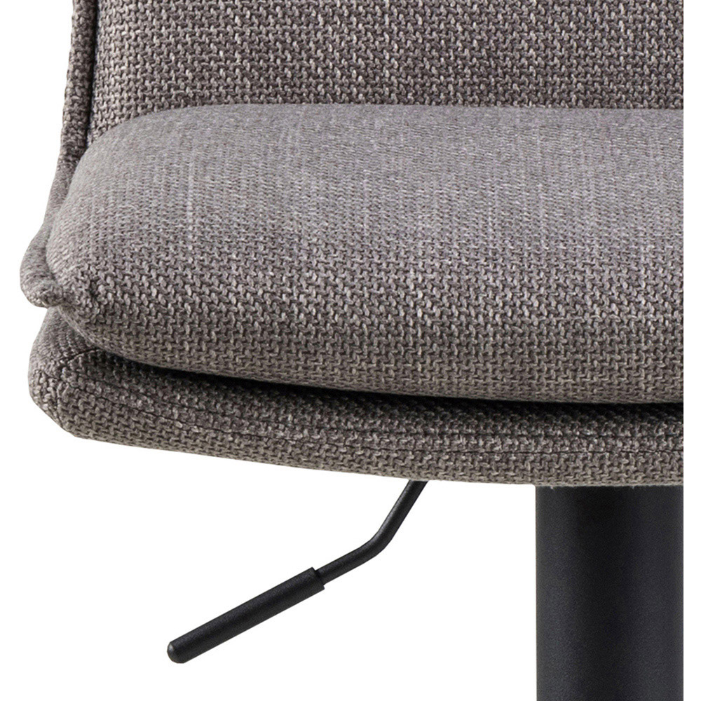 Florence Flynn Light Grey and Brown Swivel Bar Stool Image 6