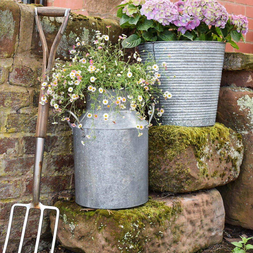 Ivyline Galvanised Milk Churn 42cm Image 5