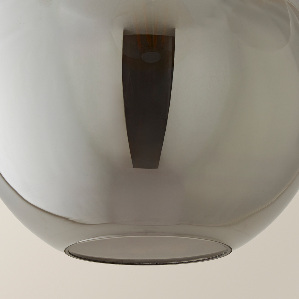 ValueLights Bellamy Smoke Easy Fit Glass Shade Image 4
