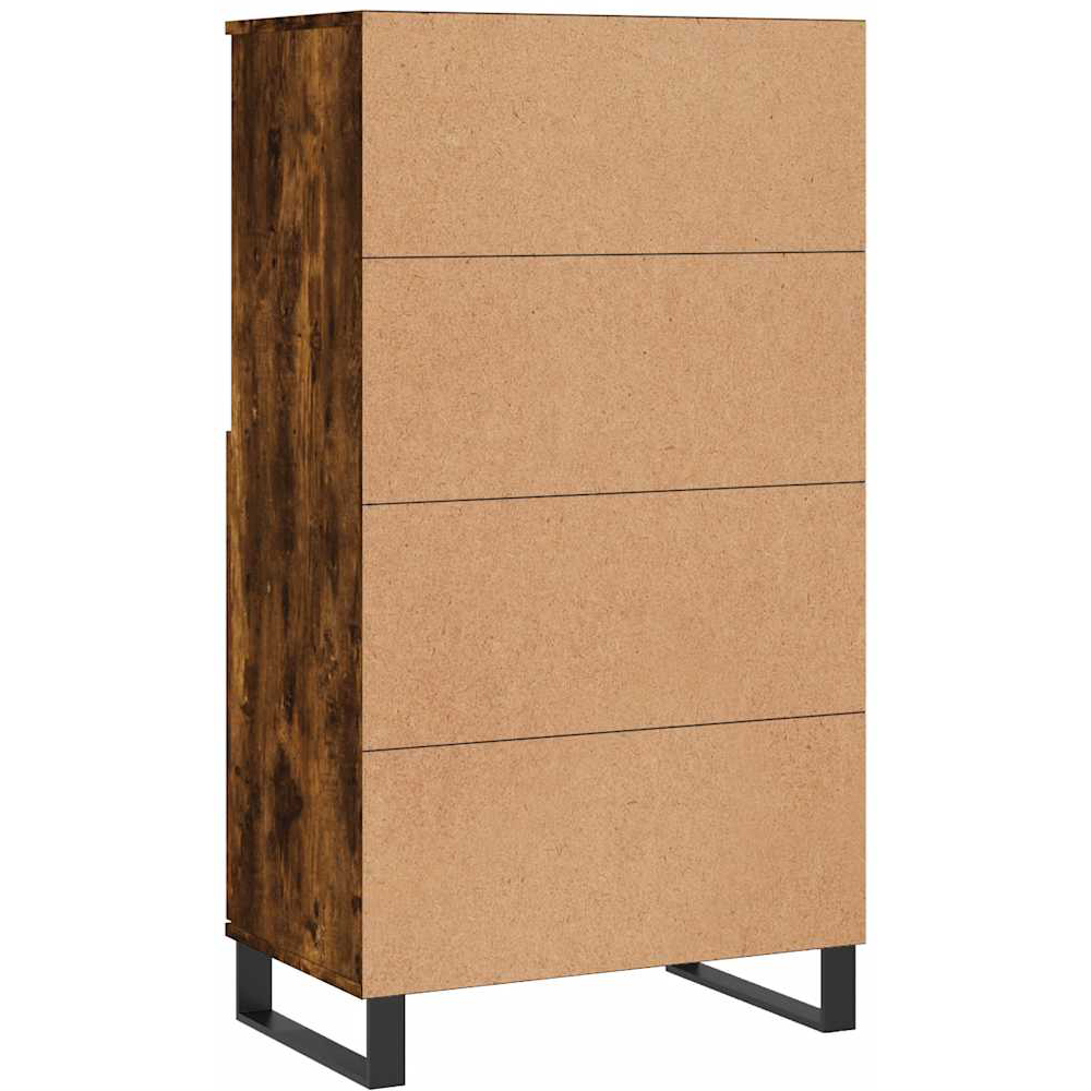 vidaXL 2 Door 2 Shelf Smoked Oak Highboard Image 5