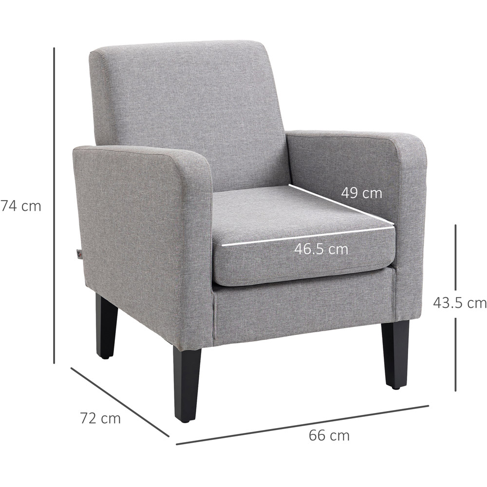 Portland Light Grey Accent Chair Image 7