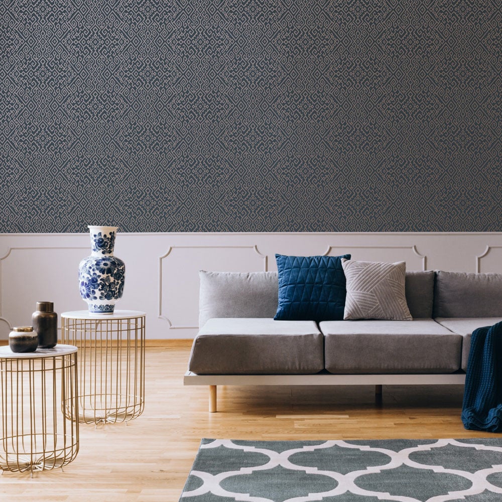 Sublime Bazaar Navy Wallpaper Image 3