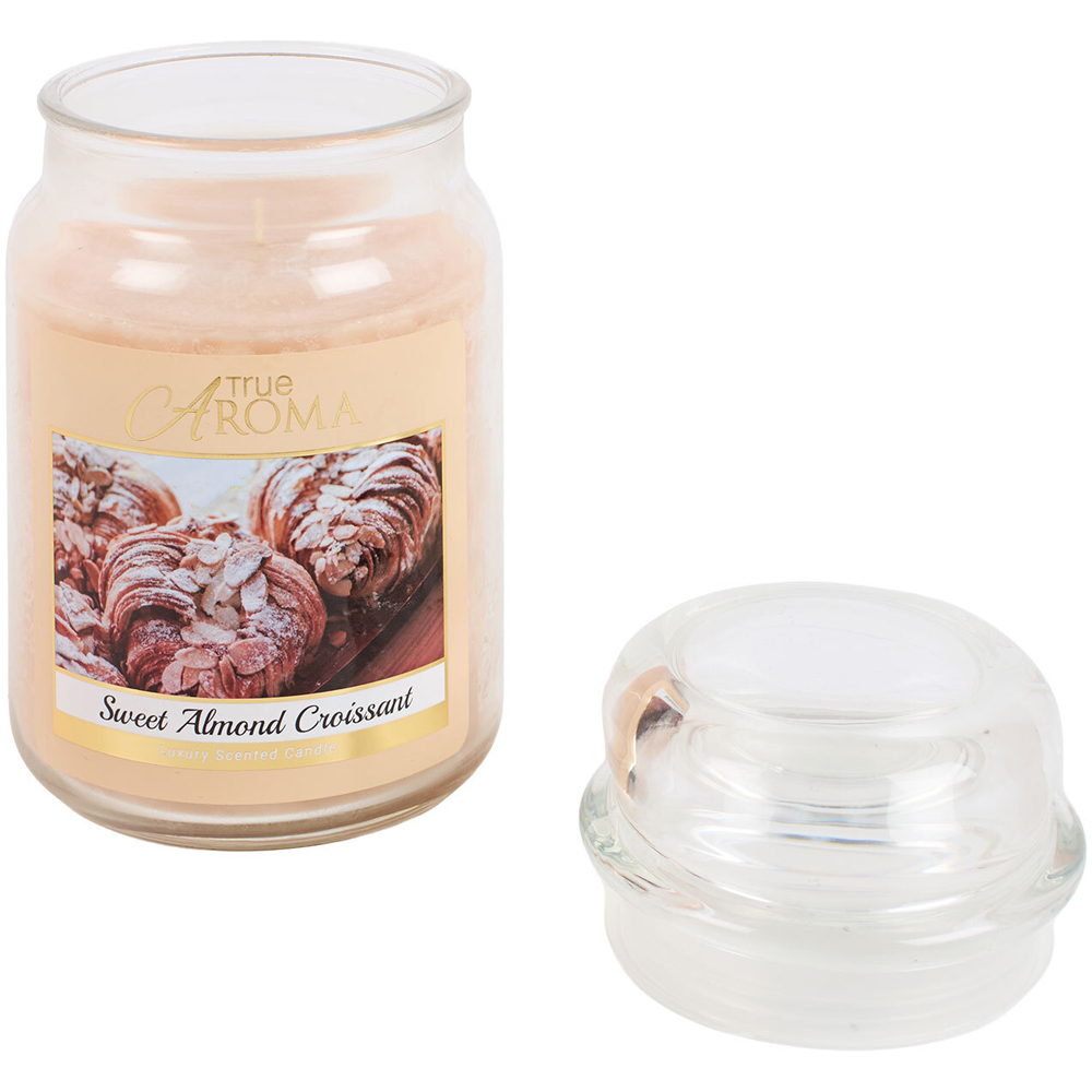True Aroma Large Mason Jar Candle Sweet Almond Croissant Image 2