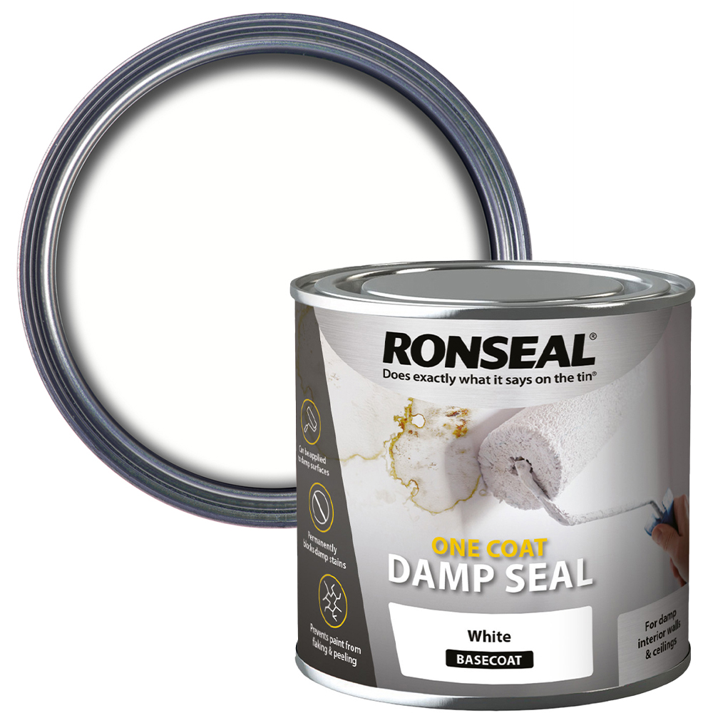 Ronseal One Coat Damp Seal Anti-Mould Paint 250ml Image 1