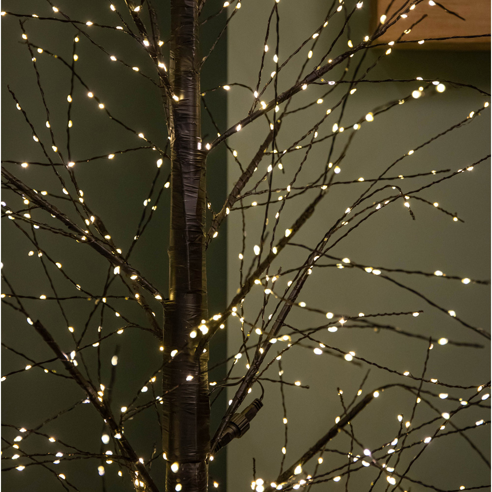 Samuel Alexander Black Micro Dot Warm White LED Pre-Lit Artificial Christmas Tree 6ft Image 4