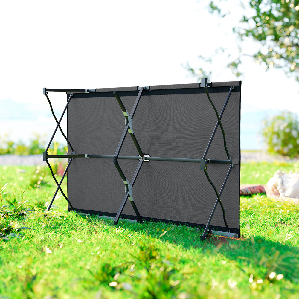 Outsunny Double Charcoal Grey Portable Camping Cot Image 7