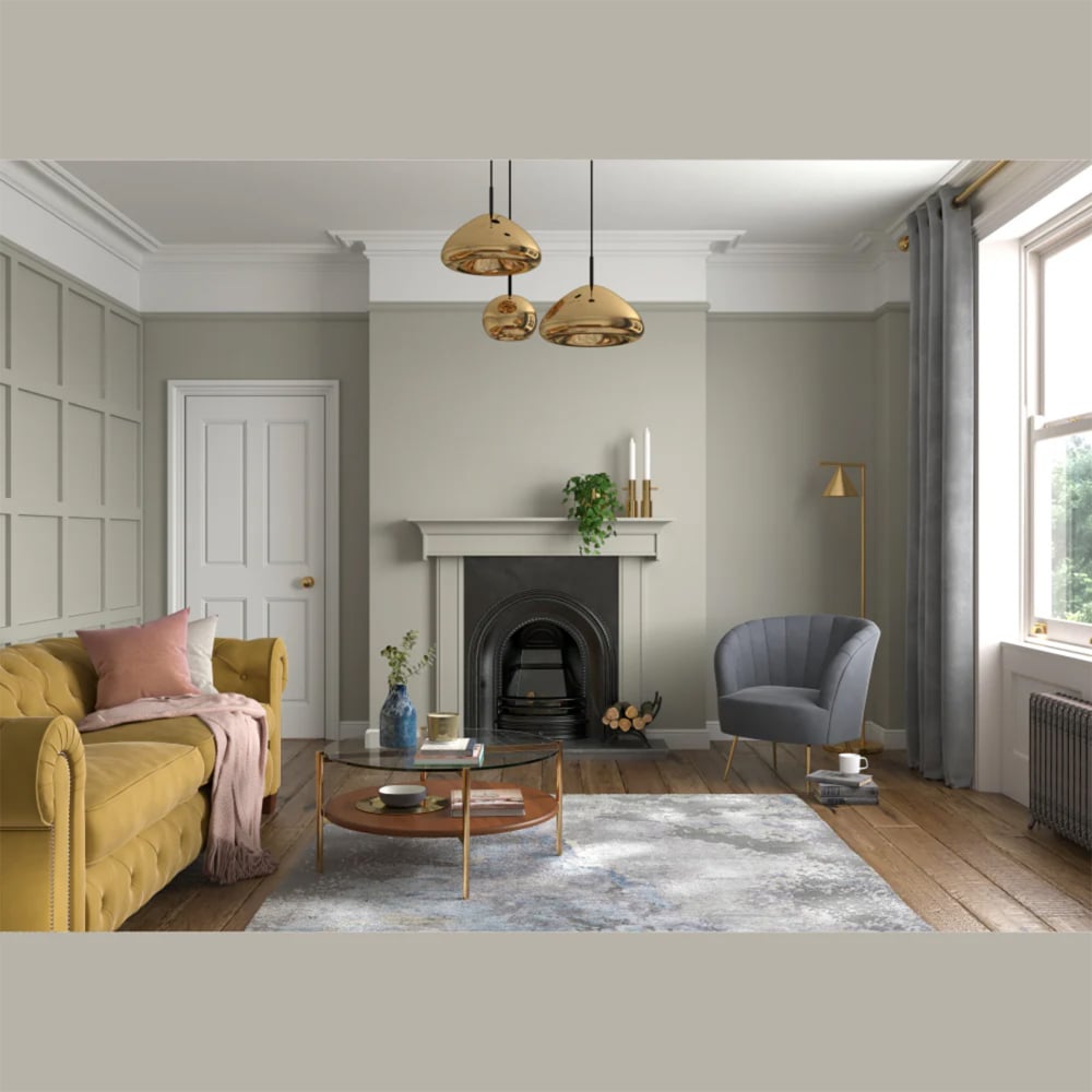 Dulux Heritage Walls and Ceilings Stone Green Velvet Matt Emulsion Paint 1L Image 4