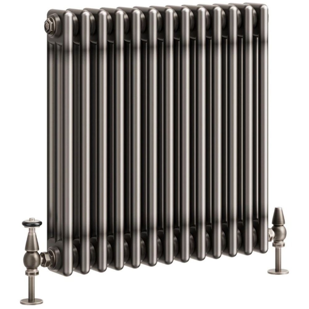 Go Bathrooms Clarence Raw Metal 3 Column Radiator 600 x 605mm Image 1