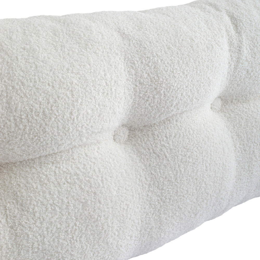 Living and Home Beige Teddy Fleece Wedge Headboard Pillow with Side Pocket 50 x 180cm Image 4