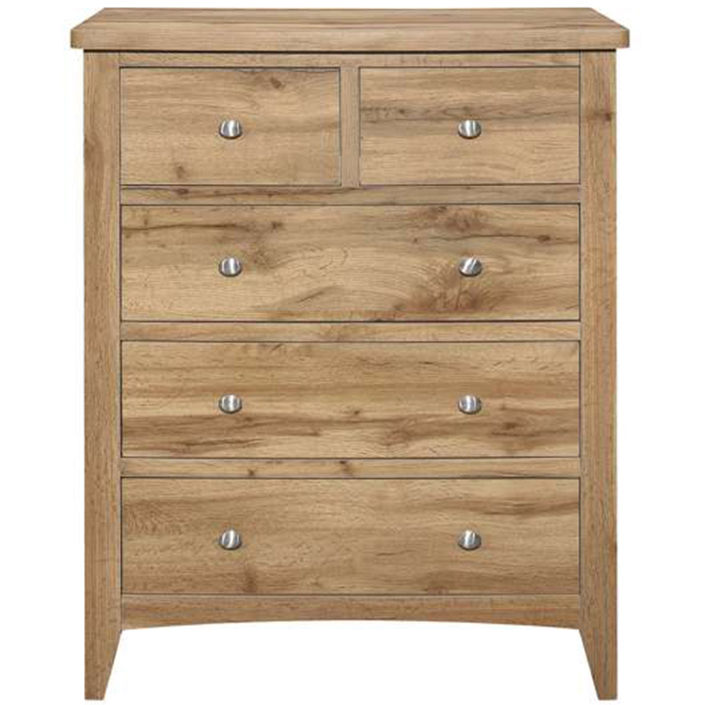 Hampstead 5 Drawer Wooden Storage Chest Image 3