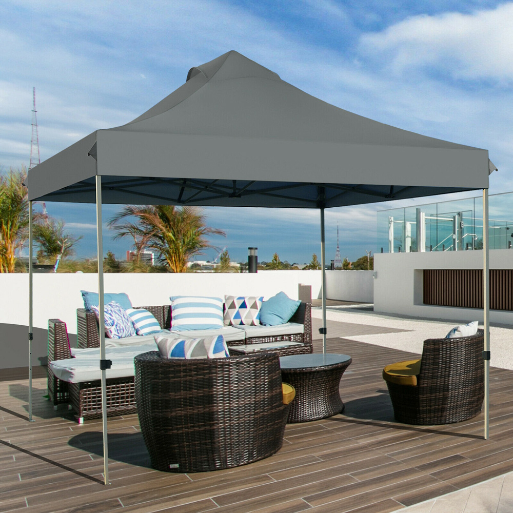 Costway 3 x 3m Grey Canopy Tent Image 1