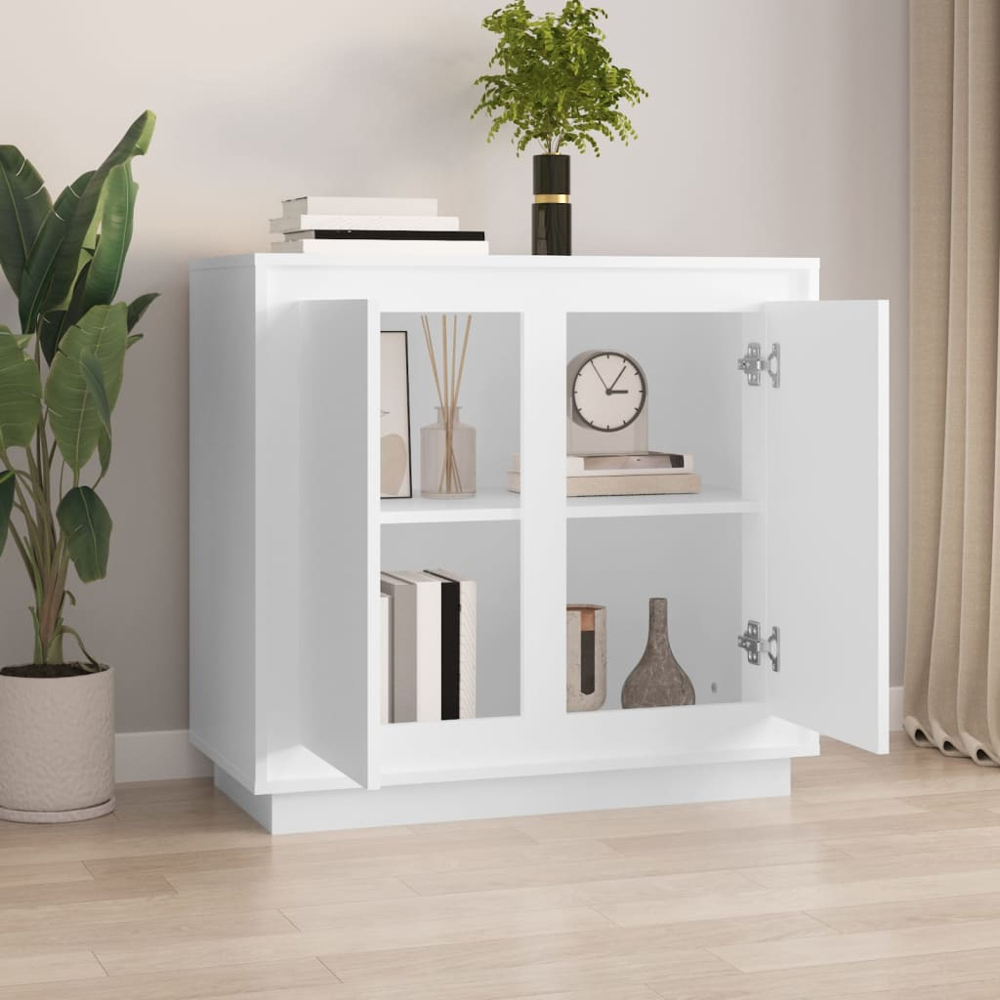 vidaXL 2 Door White Sideboard Image 3