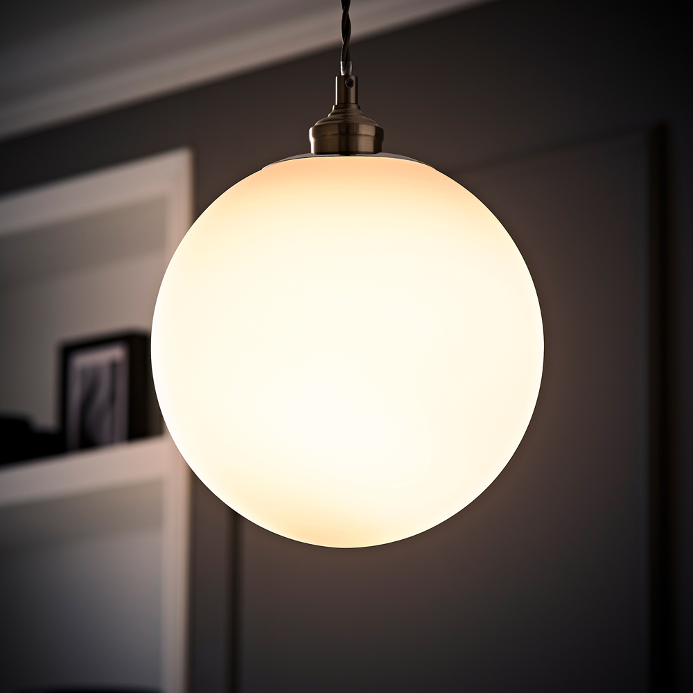 ValueLights Metropolis Opal Glass Ceiling Pendant Lamp Shade Image 2