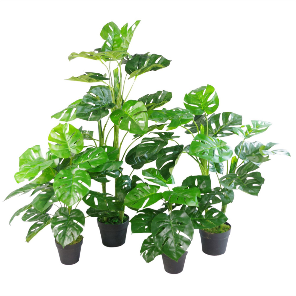 Leaf Artificial Monstera Plant Pot 100cm Image 3