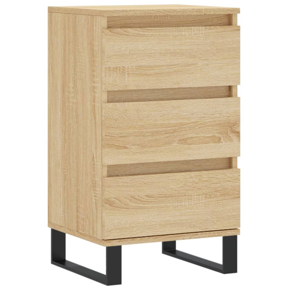 vidaXL 3 Drawer Sonoma Oak Sideboard Image 2