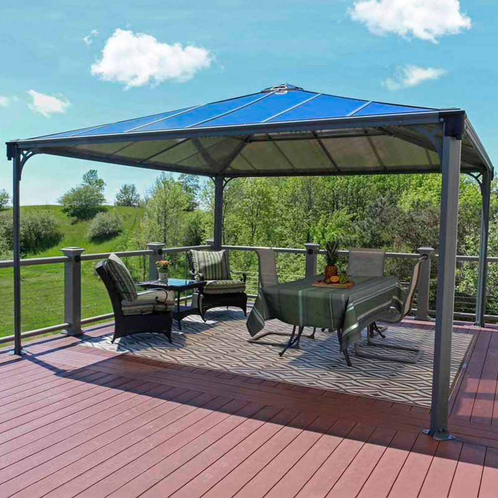 Palram Palmero 4300 4 x 4m Grey Garden Gazebo Image 1