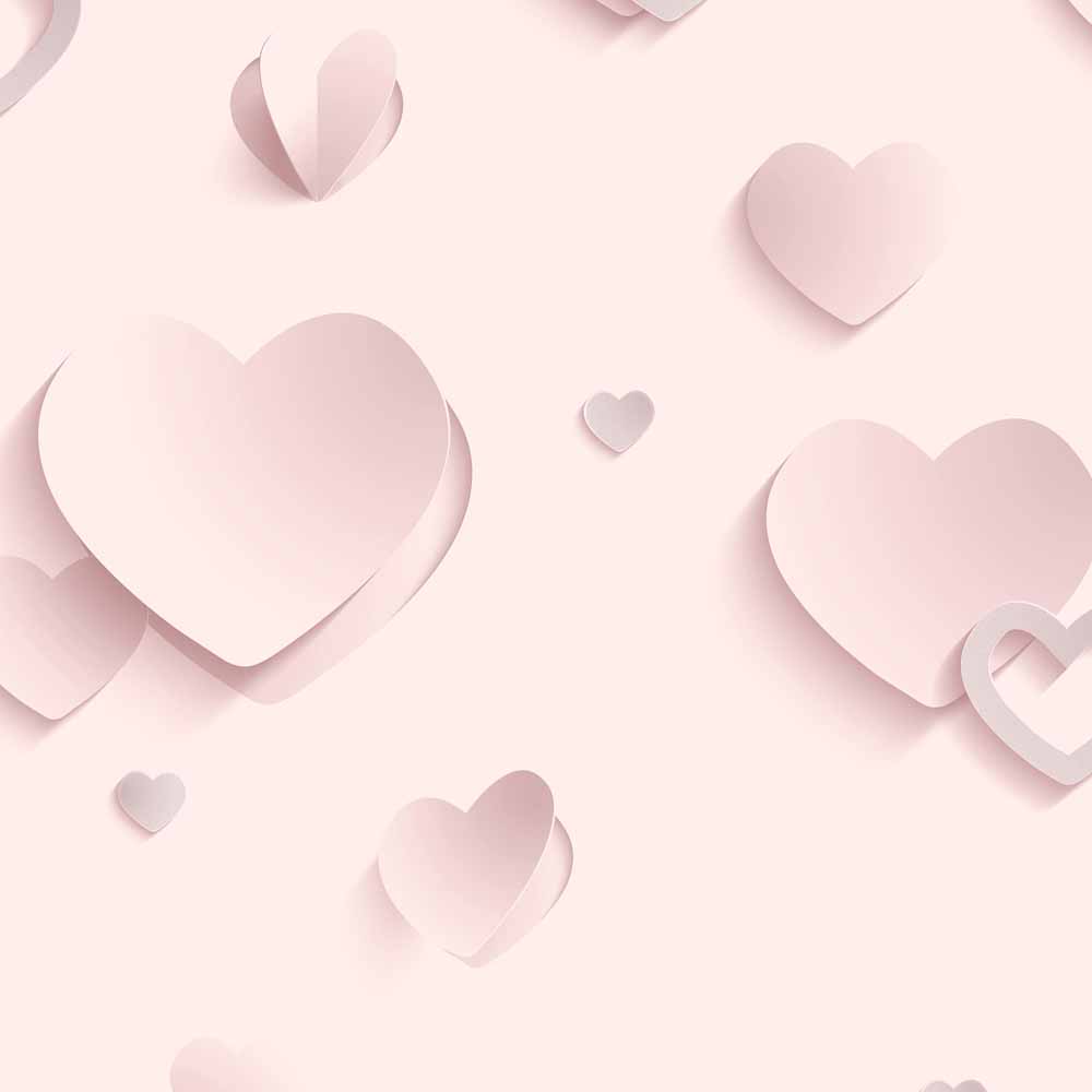 Muriva Glitter Hearts Wallpaper Image 1
