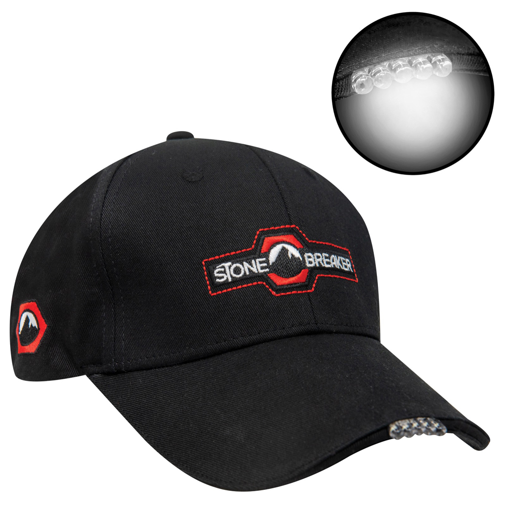 StoneBreaker Black LED Baseball Cap Image 2