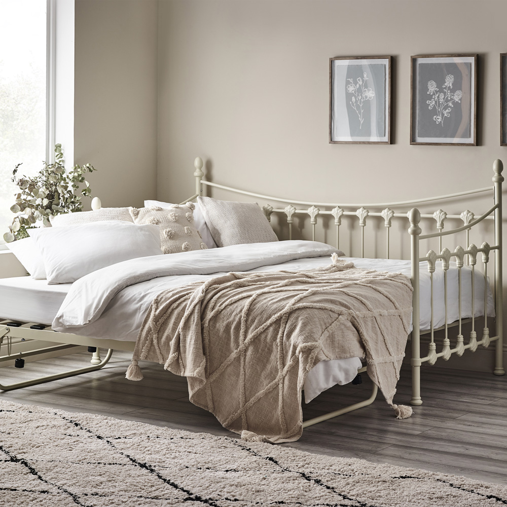 Julian Bowen Single Stone White Versailles Day Bed with Trundle Image 9