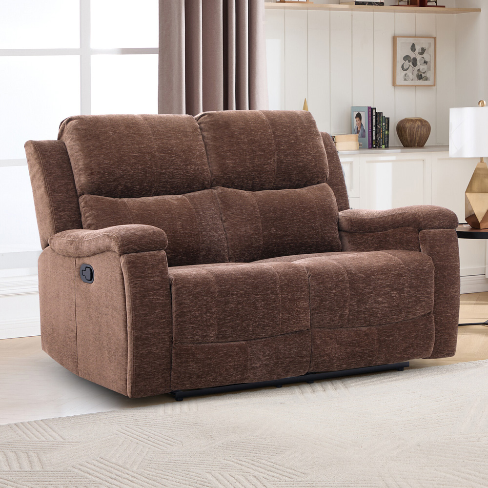 Ledbury 2 Seater Recliner Sofa Dark Brown Image 3