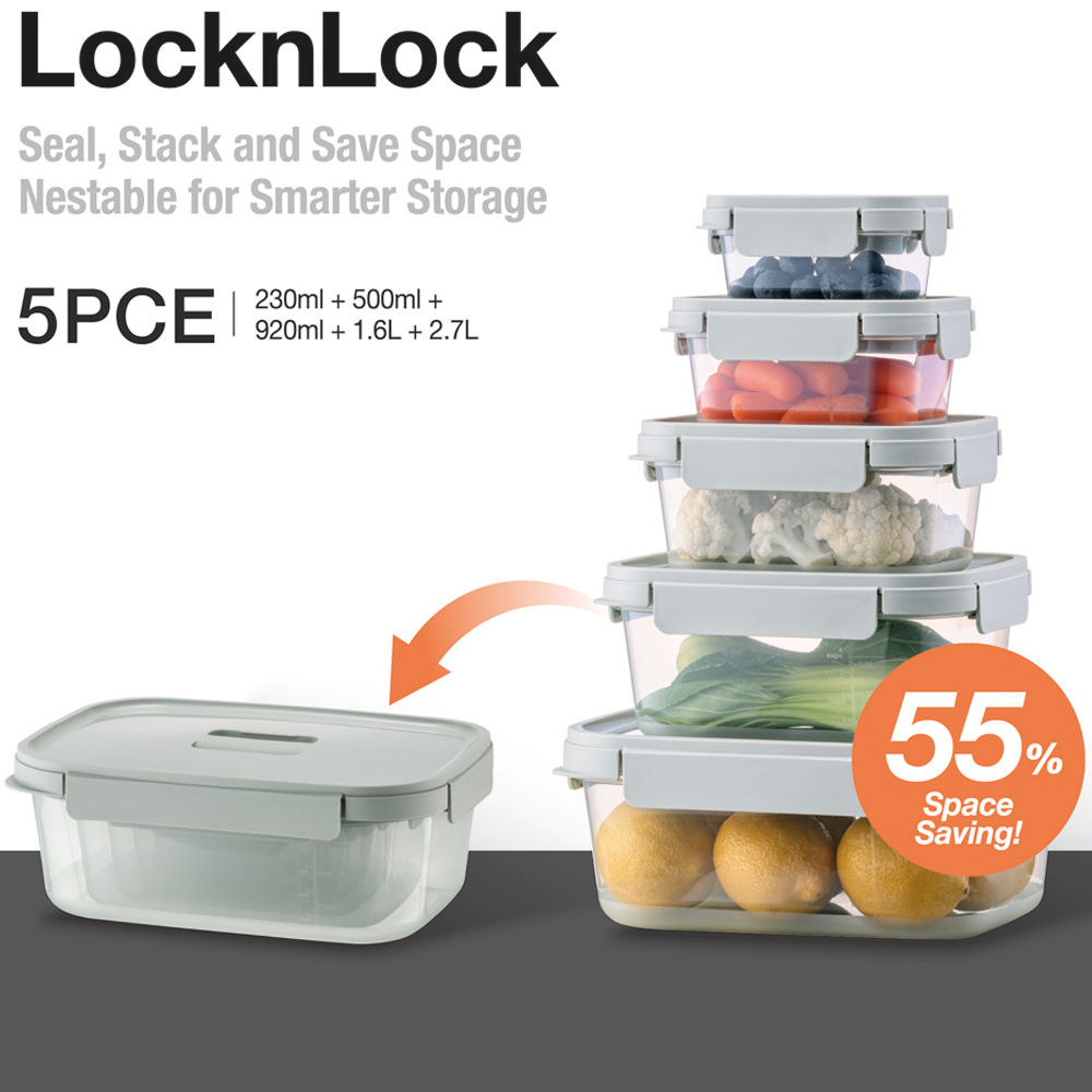 LocknLock 5 Piece NestnLock Container Image 3