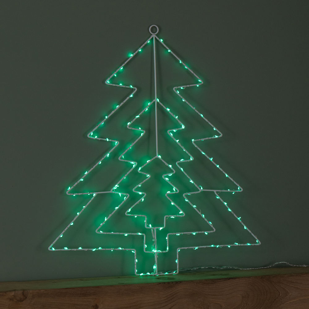 Samuel Alexander Green LEDs Light Up 3 Layered Christmas Tree Decoration Image 5