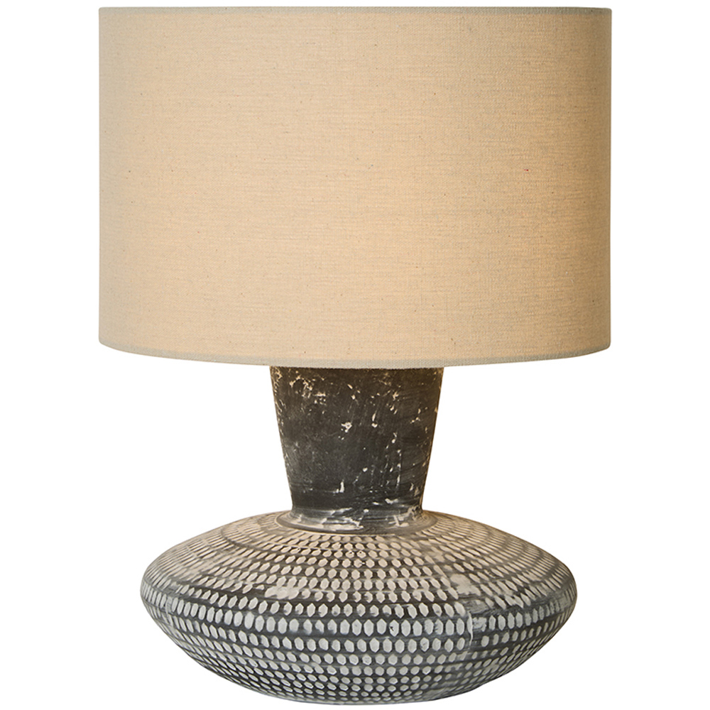 Lighting Collection Conway Black Embossed Finish Table Lamp Image 3