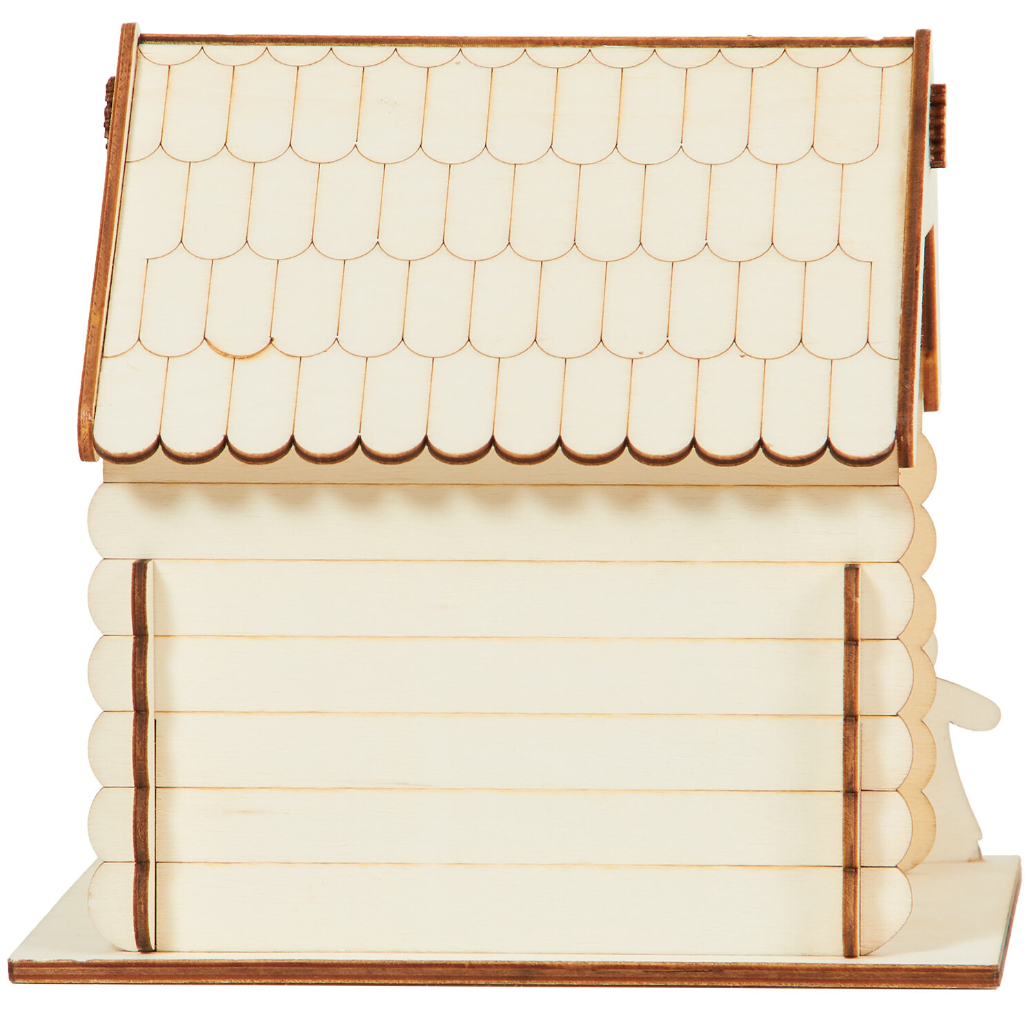 Wooden Gingerbread House - Natural Wood Image 3