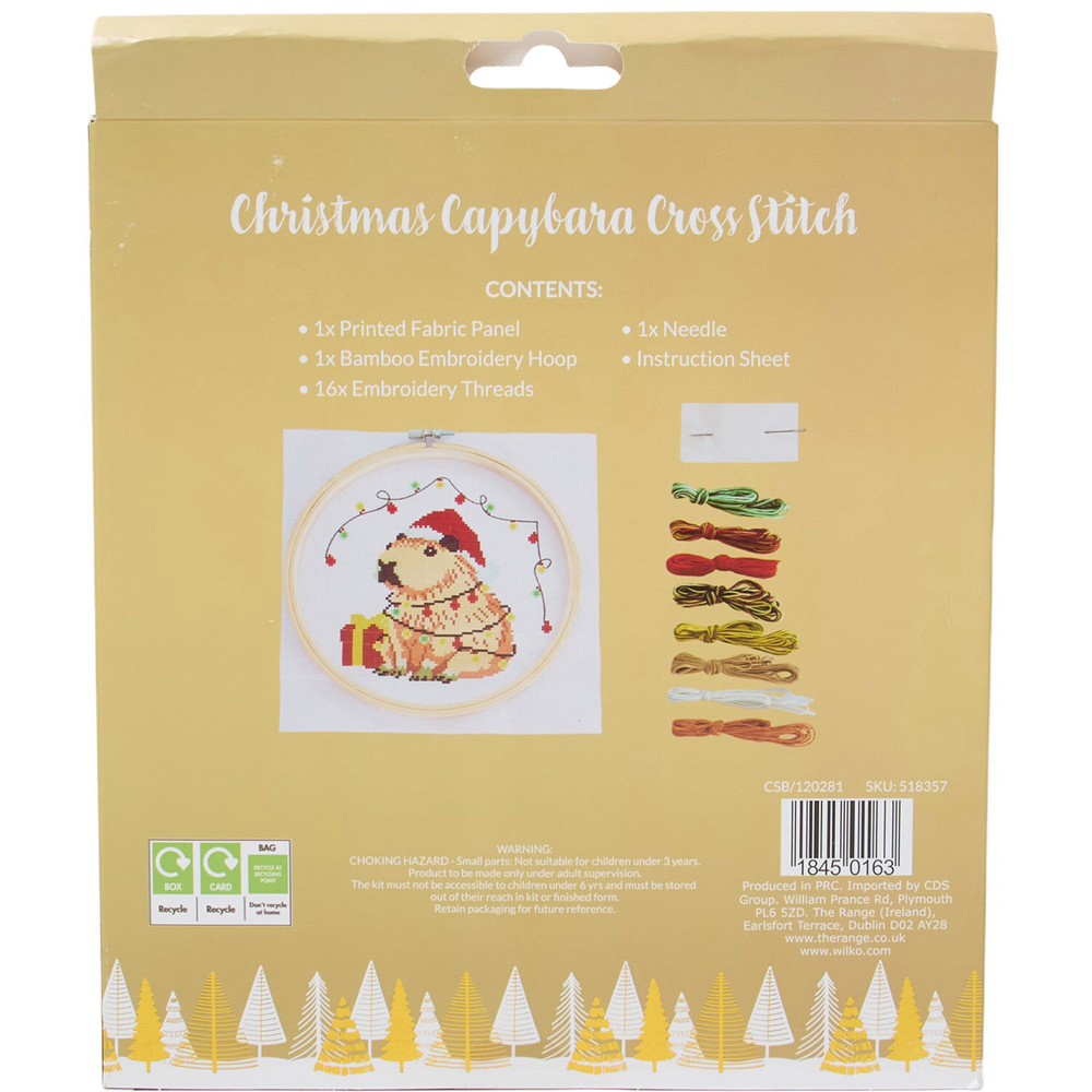 Christmas Capybara Cross Stitch Kit Image 4