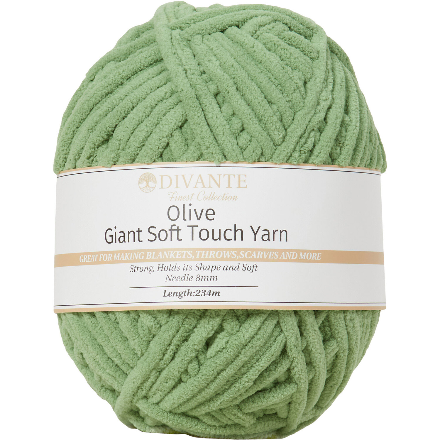 Divante Olive Giant Soft Touch Yarn 234m 309g Image 1