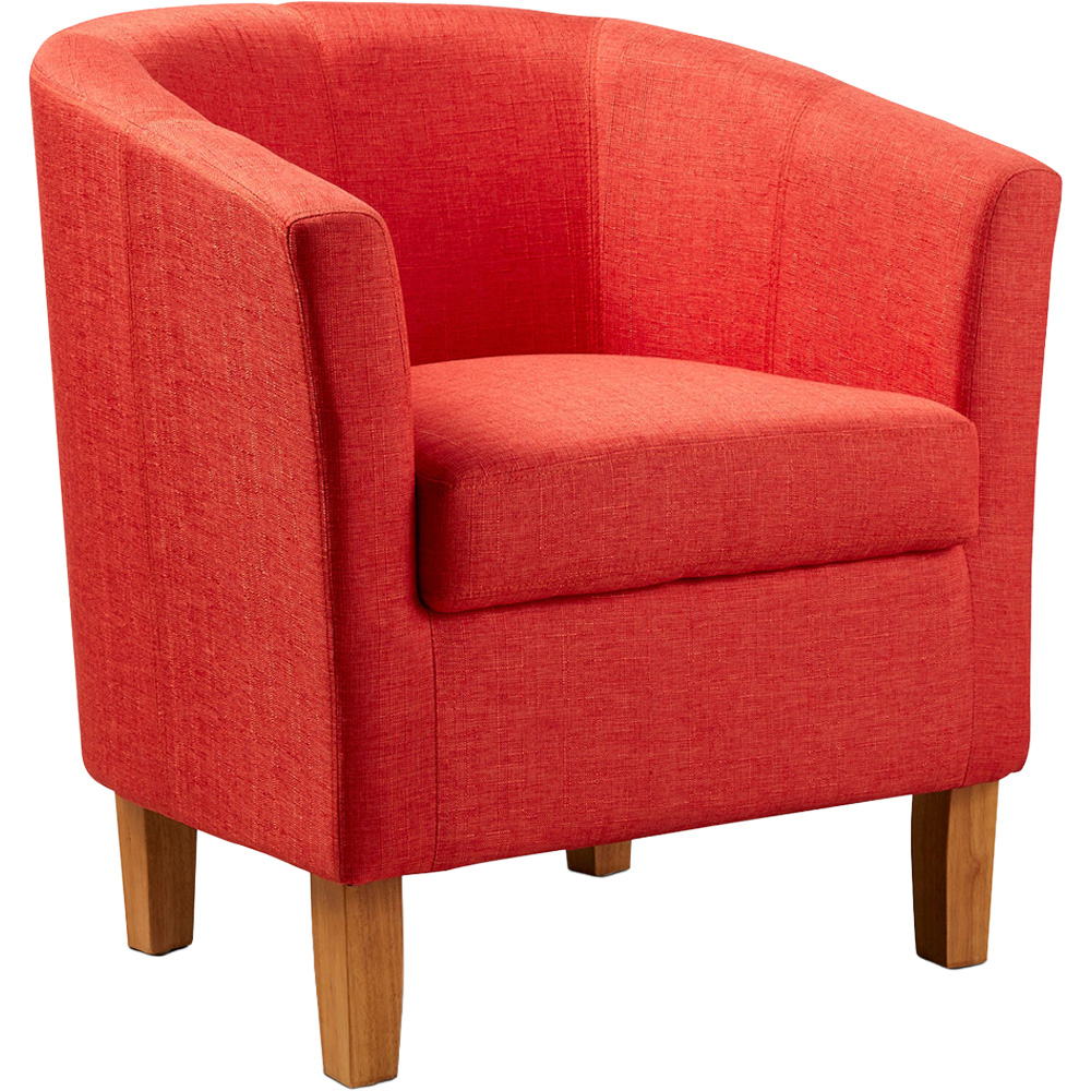 Home Source Bedford Orange Padded Tub Chair Image 2