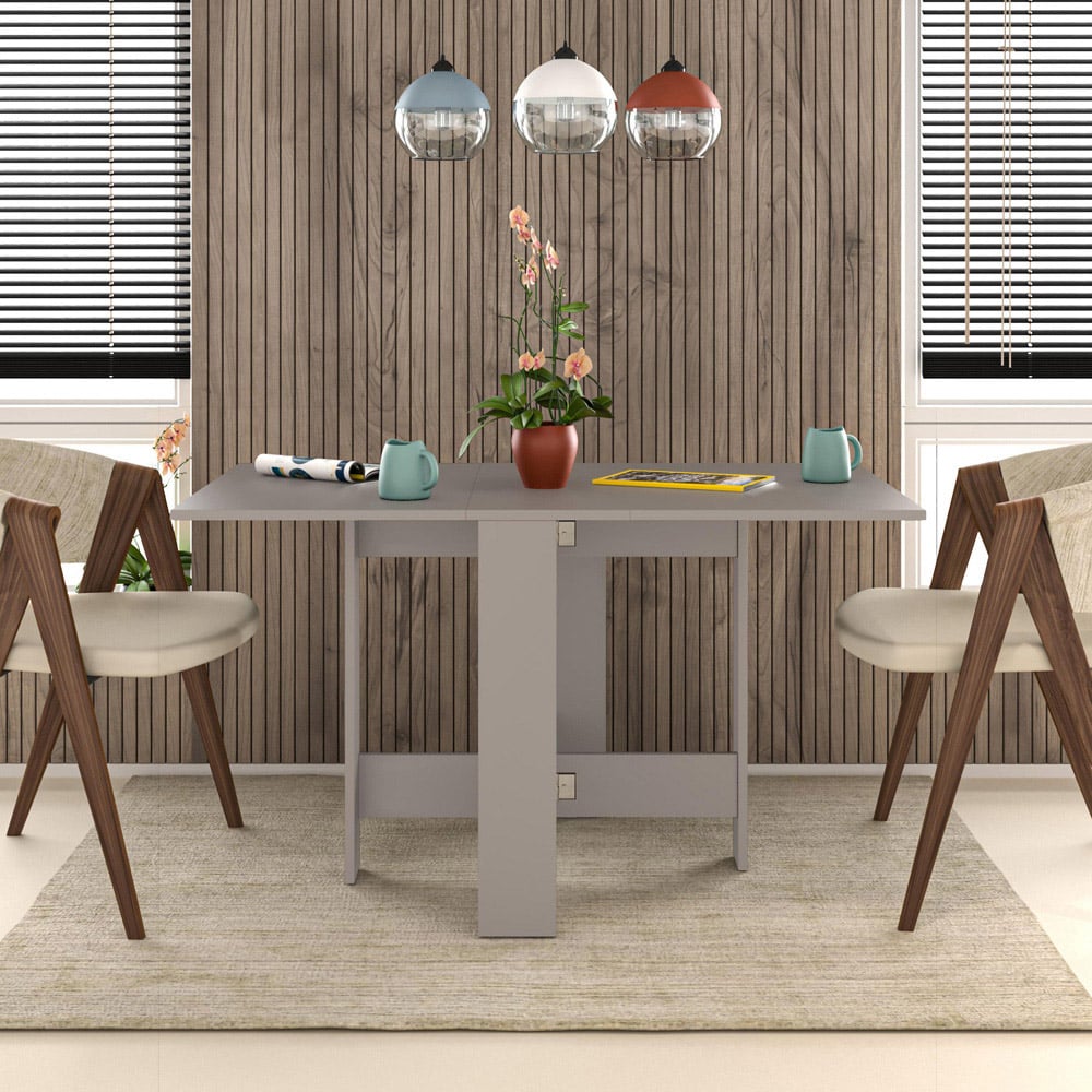Decortie Artemio Modern Multipurpose Foldable Dining Table Mocha Grey Image 5
