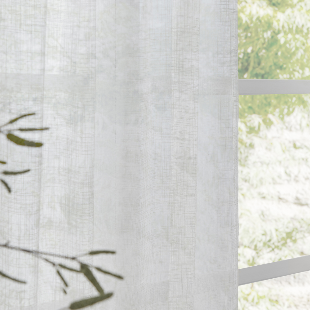 Yard Cirrus Snow Woven Sheer Curtain Panel 140 x 250cm Image 4