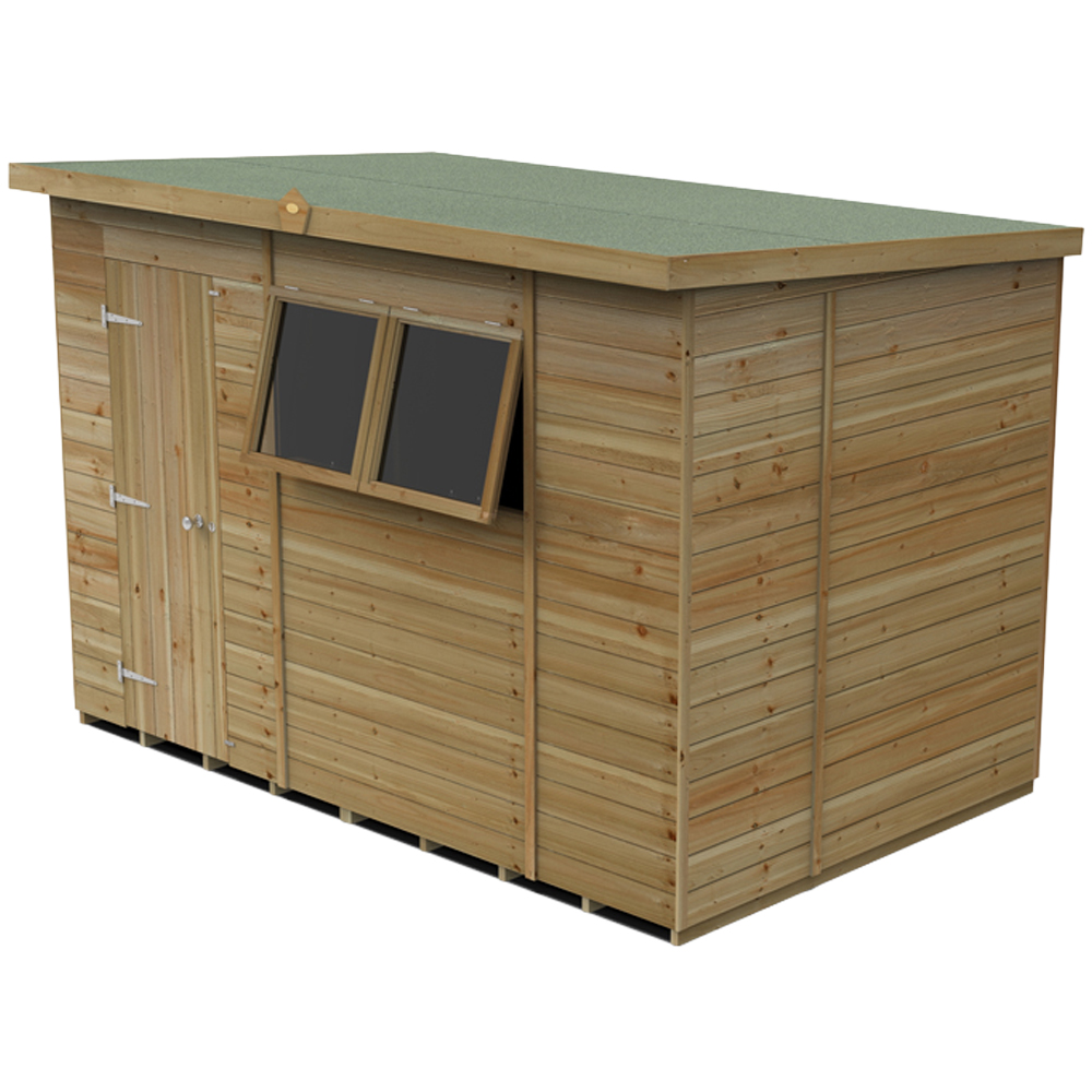 Forest Garden Timberdale 10 x 6ft 2 Opening Pent Shed Image 1