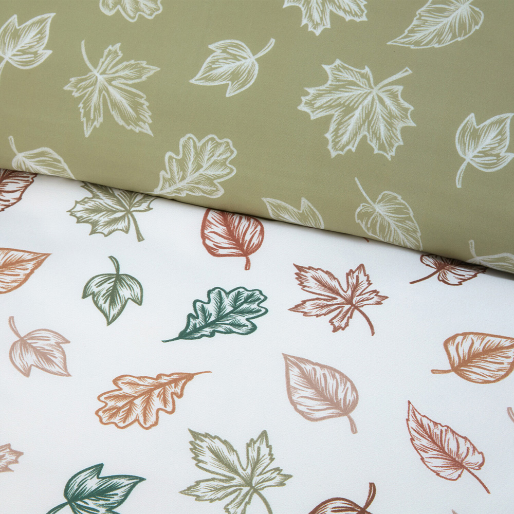 Falling Leaves Duvet Set Green King Image 5