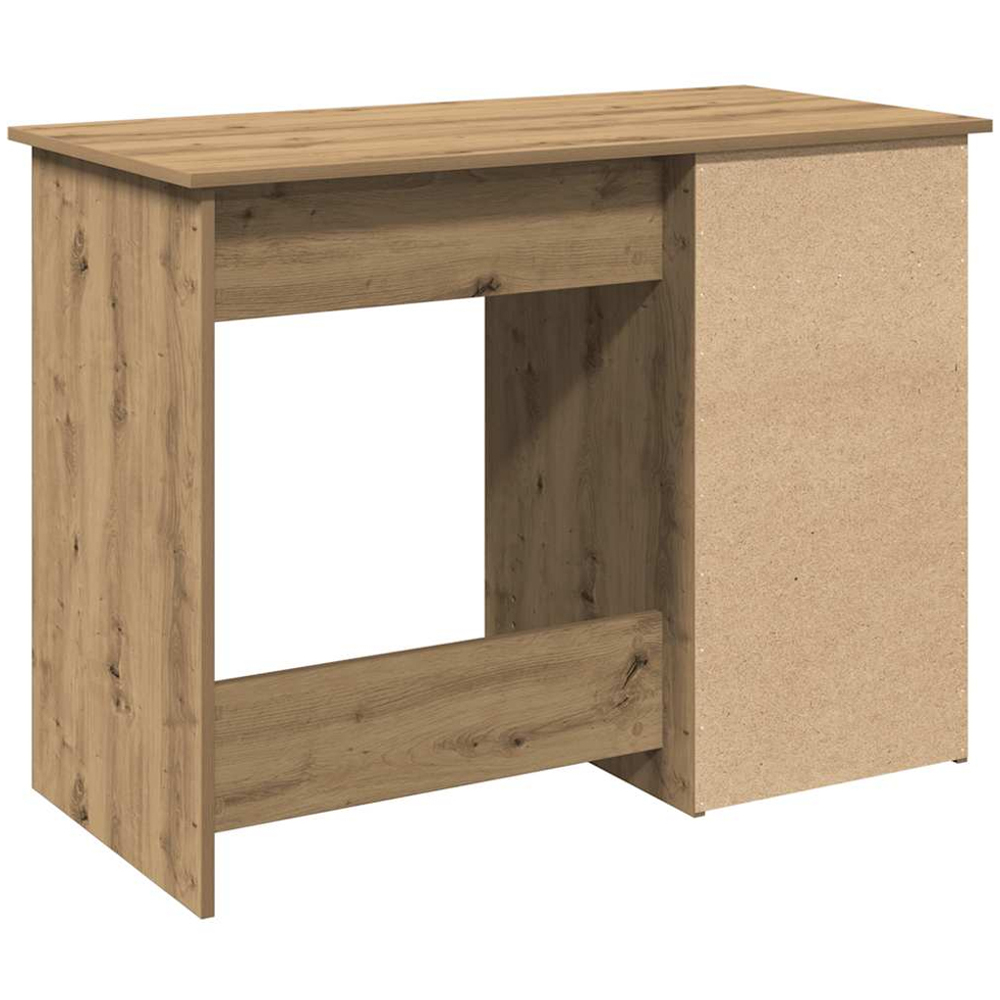 vidaXL 3 Drawer Single Shelf Computer Desk Brown Image 5